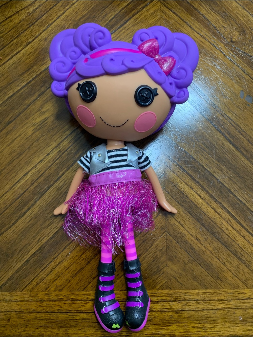 Lalaloopsy Purple Hair Doll with Pink Tinsel Skirt: Storm E. Sky